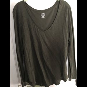 Olive green long sleeve shirt